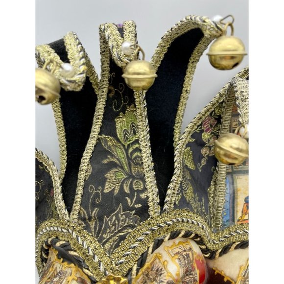 VTG Authentic hand made in Italy Venetian carnival jester dual wall mask - Picture 6 of 14